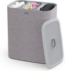 Tota Trio Laundry Hamper Separation Basket with Lid and Removable Bags - Grey