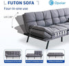 Bed,Memory Foam Convertible Loveseat Couch, Sleeper Sofa Modern Futon Sets Sofabed, Grey