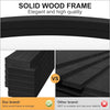 Black Round Wood Mirror with Wood Frame Circle Wall Mirror