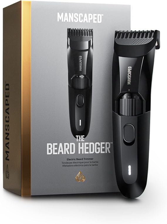 Men's Beard Trimmer, 20 Length Adjustable Blade Wheel, Stainless Steel T-Blade for Precision Facial Hair Trimming, Cordless Waterproof Wet/Dry Clipper