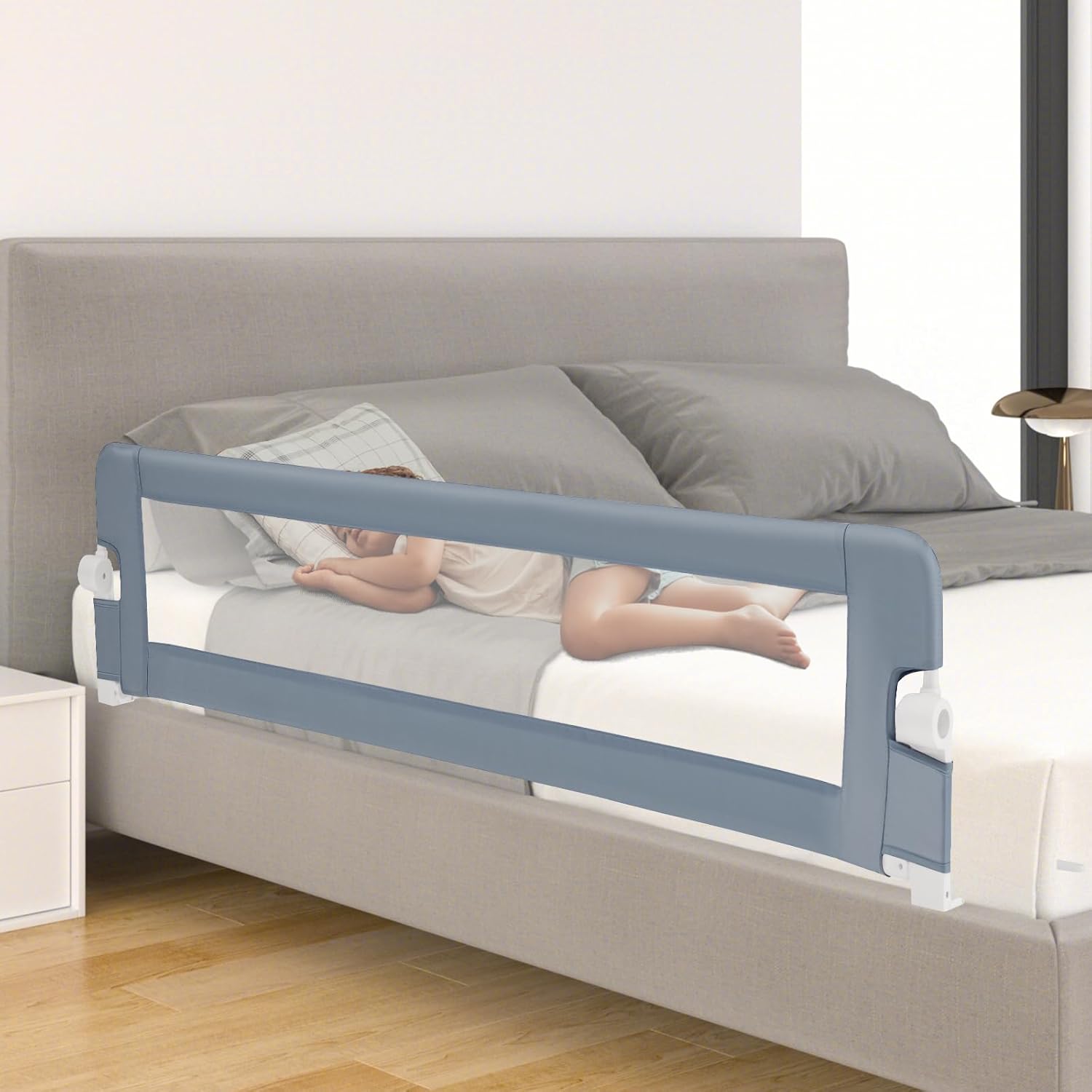Bed Rails for Toddlers, Extra Long, Swing Down Safety Bed Guard for Convertible Crib