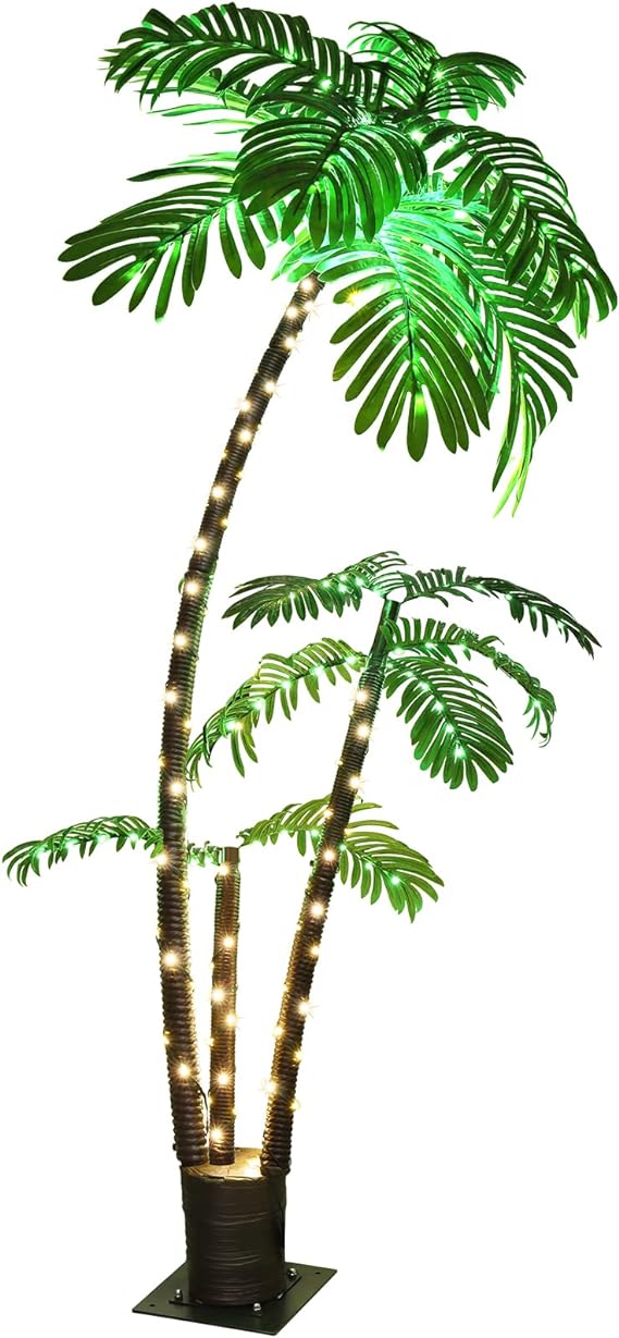 Lighted Palm Tree  Bar Outdoor Christmas Decorations Decor