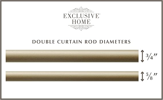 Fetter Wrap Around Double Curtain Rod, Gold