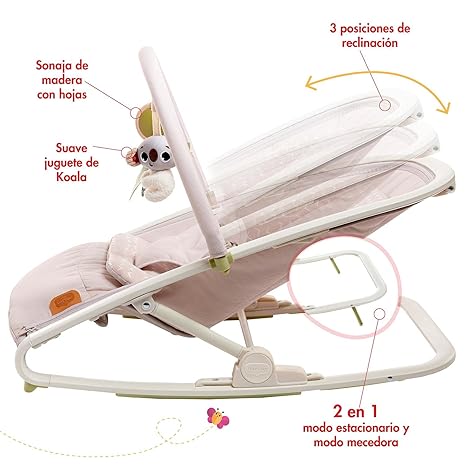 Boho Chic 2-in-1 with Removeable Hanging-Toy Bar, Stationary Modes, Folds Flat for Compact Storage and Portability