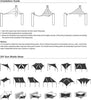 1 Pack Rectangle Sun Shade Sail Gray+White 97% UV Block Outdoor Patio Pool Garden Yard Lawn Carport Cover Net Awning Canopy