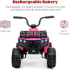 12V Kids Ride On Electric ATV, Kids 4 Wheeler Quad ATV Play Car with High/Low Speed, Treaded Tires, Rubber Handles, Electric Ride On Toy, Led Light