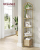 5-Tier Corner Shelf Stand, Corner Bookshelf, Bathroom Organizer, Plant Stand, Tempered Glass, Steel Frame, Modern Style, Metallic Gold