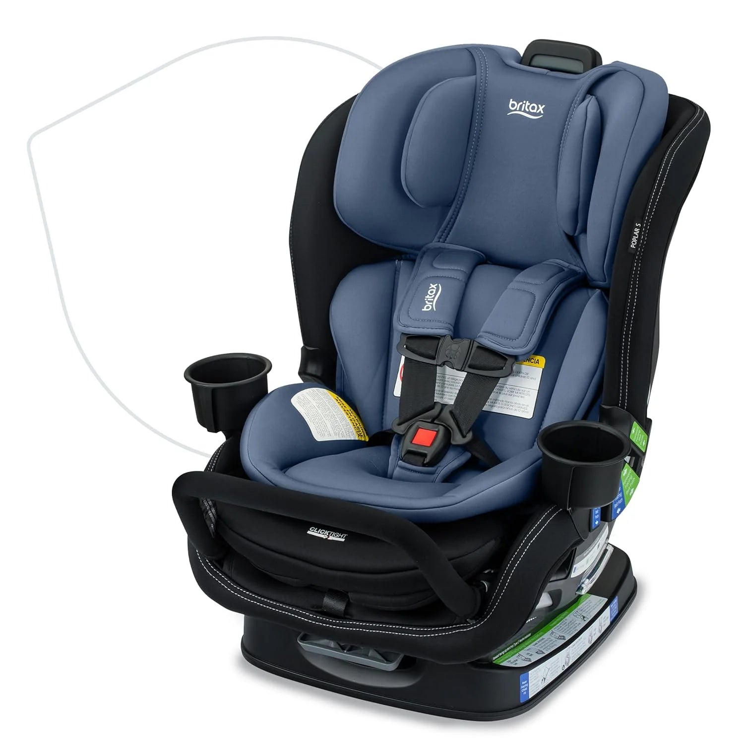 Poplar S Narrow Convertible Car Seat - Arctic Onyx, final cut