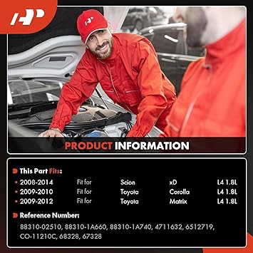 Air Conditioner AC Compressor with Clutch Compatible with Toyota Corolla 2009-2010, Matrix 2009-2012, Scion xD 2008-2014 1.8L