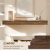 Fireplace Mantel - Solid Wood Wall Mounted Floating Shelf (Weathered Brown)