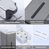 3-in-1 Quadrate Dispensers, No Drilled Wall Mounted Distributor,Hotel,Bathroom,Home (Triple, Grey)