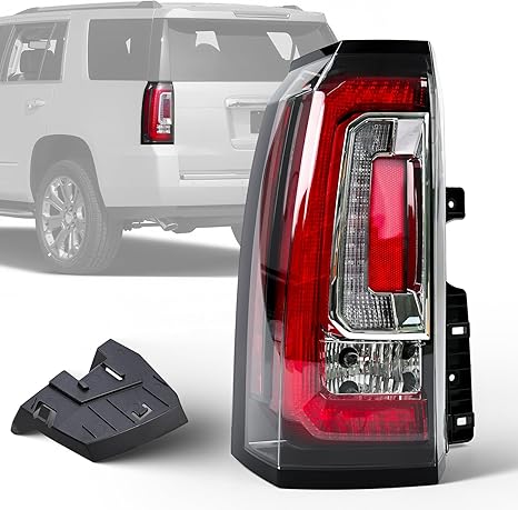 LED Tail Light Assembly Compatible GMC Yukon XL Left Driver Side Rear Taillight Assembly With Bulb Replaces
