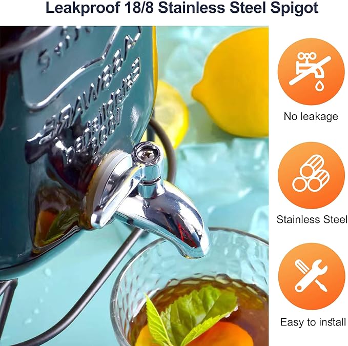 2 Pack Beverage Dispensers with Stand