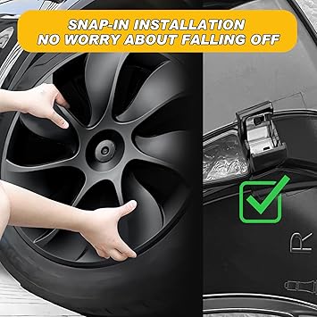 Wheel Covers for Tesla Model Y  Matte Black