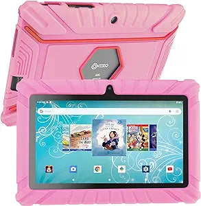 7" Android Kids Tablet 32GB, Includes 50+ Disney Storybooks & Stickers, Kid-Proof Case, (2023 Model) - Pink