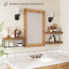 Bathroom Shelves Over Toilet Wall Mounted Floating Shelves Farmhouse Shelf Toilet Paper Storage Small Set of 3, Rustic Brown