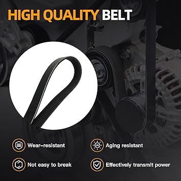 Engine Drive Belt Tensioner Idler Pulley Serpentine Belt Kit Compatible with Nissan Maxima 3.5L V6, 2009-2015#Replace 11955JA10D 7PK1705 11925JA11A 11925JA100