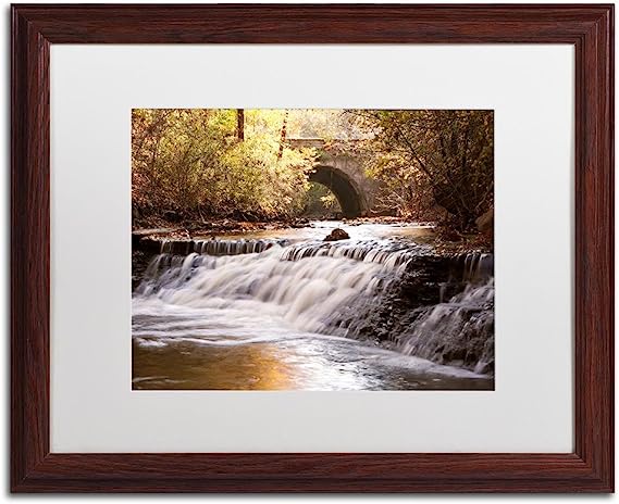 Avon Falls by Jason Shaffer, White Matte, Wood Frame