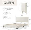 Vivienne Modern Boucle Fabric Queen FOOTBOARD, HEADBOARD AND SLATS ONLY