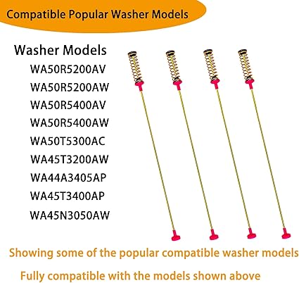 2025 Upgrade Washer Suspension Rod Kit(OEM), Fit for Samsung Washing Machine