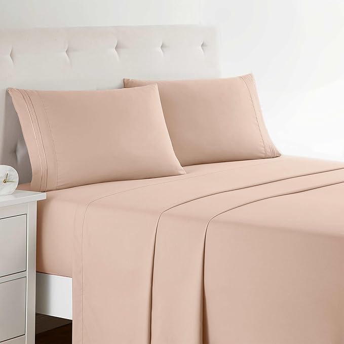 Premier 4 Piece Bed Sheet Set, Full, Peach