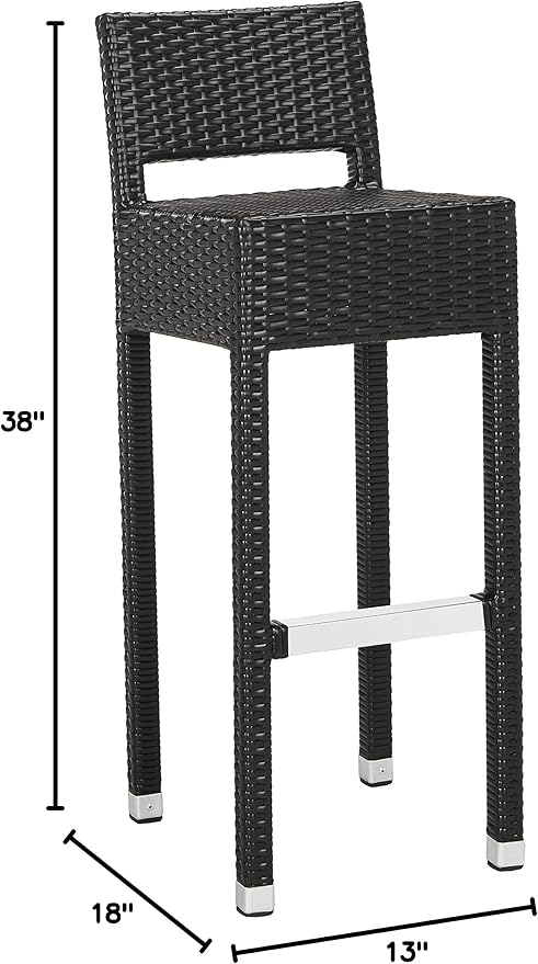 Collection Landry Black Indoor/Outdoor Bar Stool