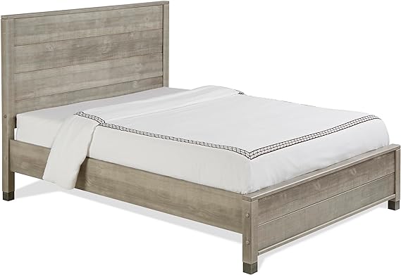 Baja Driftwood Grey, Queen Size, Panel Headboard, Platform Bed