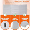 3 Panels Room Divider Rustic Wood Privacy Screens Folding Portable Partition Screen Freestanding Wall Home Furniture for Bedroom White