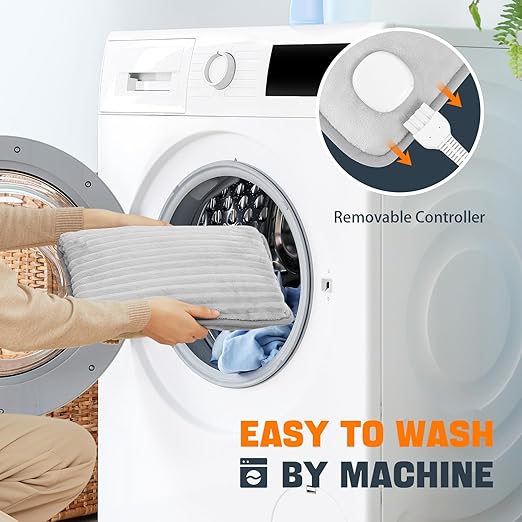 Electric Hand Warmer, Soft Flannel Heated Glove, Grey