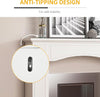 Modern Fireplace Mantel, Surround Mantels for Fireplace with Decorative Pattern Interior Width White