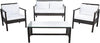 4 Piece Safavieh Outdoor Collection Garnen Wicker Set