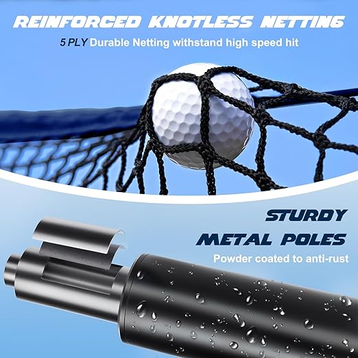 Heavy Steel Frame with 2 Net Side Barriers,for Backyard Driving Chipping Swing Training