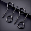 5 Inch Eye Hooks, Eye Bolts Screw 10 Pcs Heavy Duty Black Large Screw Eye Hooks for Hanging, Tie-Downs,