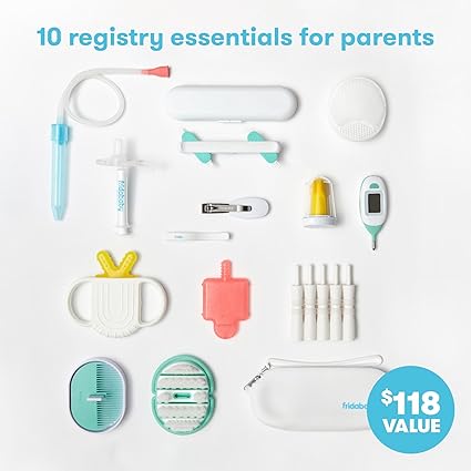 Ultimate Baby Kit | Baby Essentials Gift Set Includes Wellness, Sick Day, Gas Relief Essentials, Grooming Tools & Teething Toys