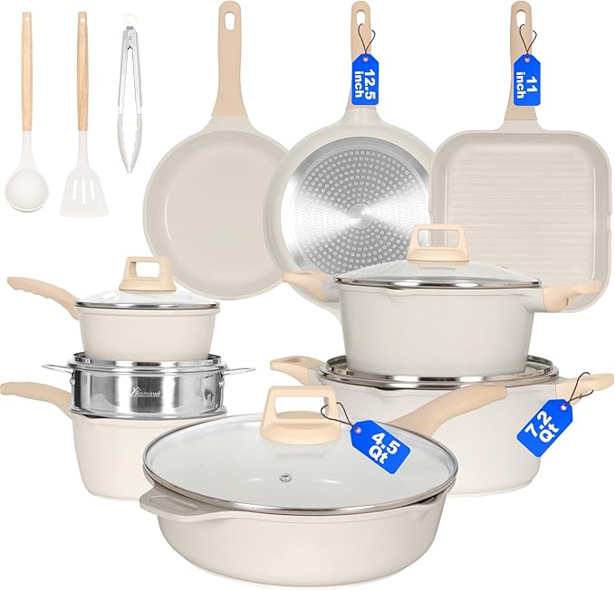 23pcs Pots and Pans Set Non Stick, Kitchen Cookware Set