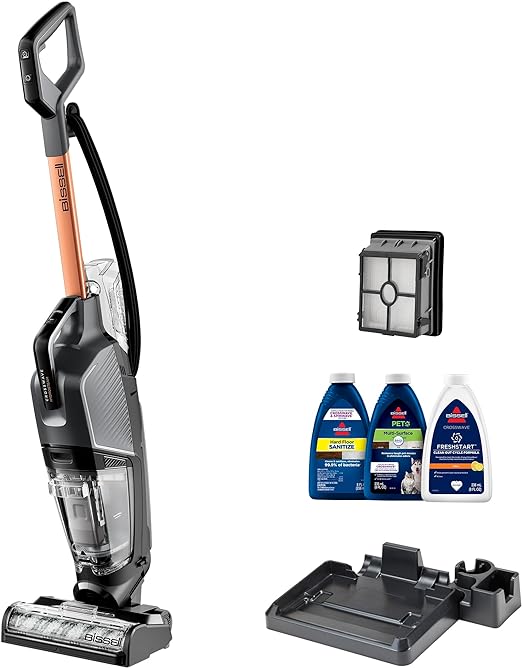 CrossWave HydroSteam Wet Dry Vac, Multi-Purpose Vacuum, Wash, and Steam, Sanitize Formula Included, Multicolor, Upright