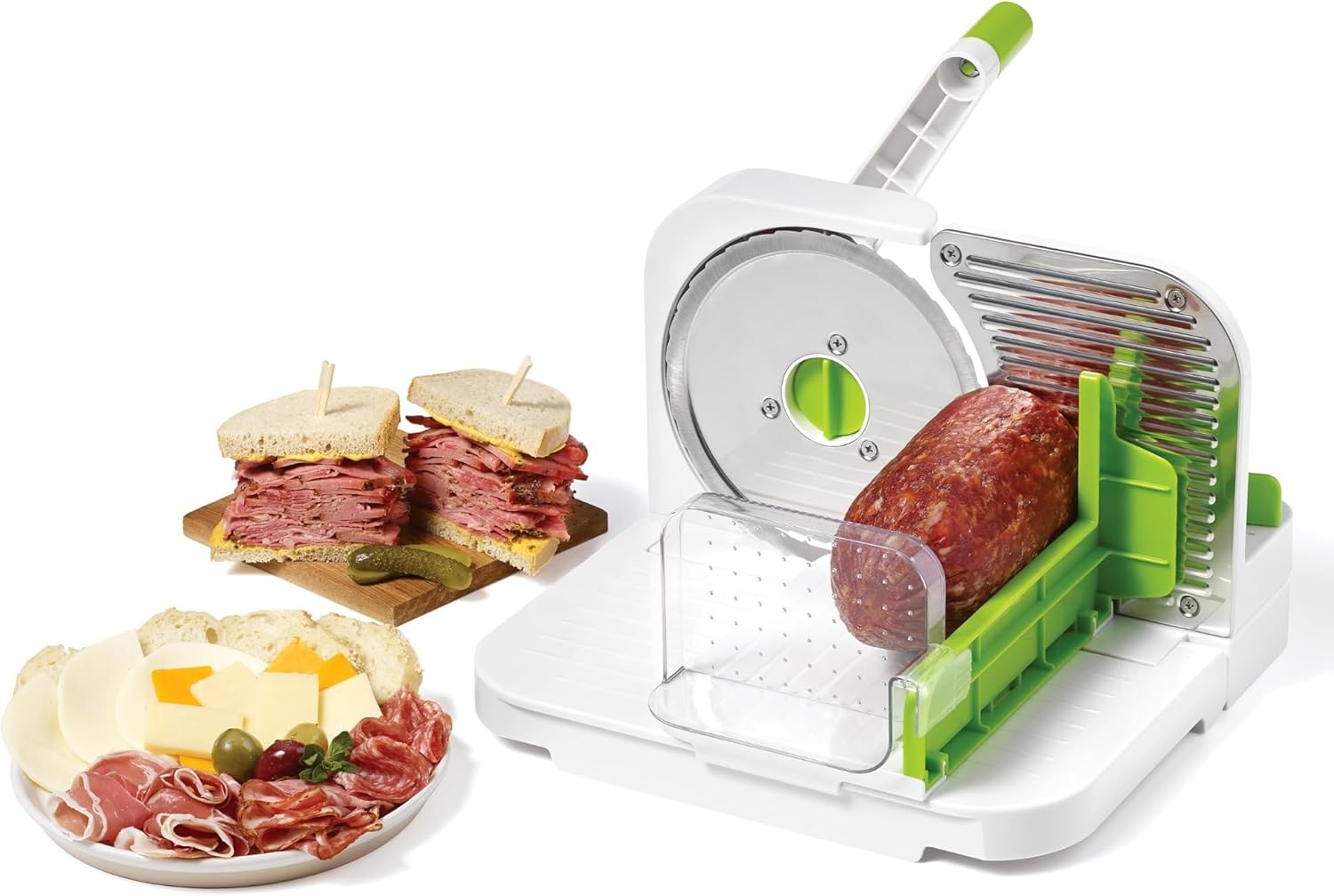 Deli Slicer - Slices Meat, Cheese, Bread -  Stainless Steel Blade