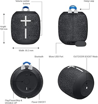 Ultimate Ears Bluetooth Speaker - Wireless Boom Box Waterproof with Double-Up Connection - Deep Space