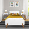 Max and Lily TWIN Mid-Century Modern Solid Wood Platform Bed