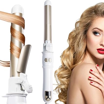 Automatic Curling Wand Rotating Curling Iron for Long Short Hair, Automatic Hair Curler with LED Display, Professional Hair Waver Hair Styling Irons Fast Heating Wand