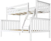 Bunk Bed Twin/Full with Ladder, Solid Wood