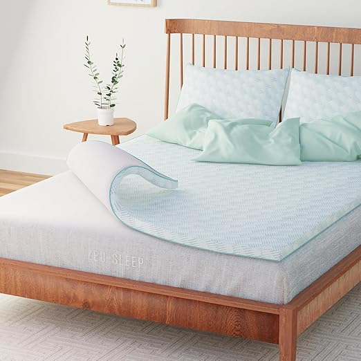 Firm to Extra Firm Mattress Topper Memory Foam with Cover, for Overweight & Back Pain Enhanced Support & Pressure Relief, Mattress Pad Bed Topper Full Size