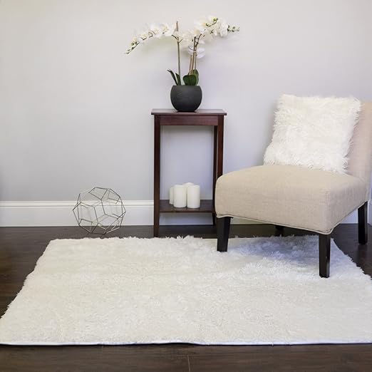 Faux Fur Special Edition Area Rug, White