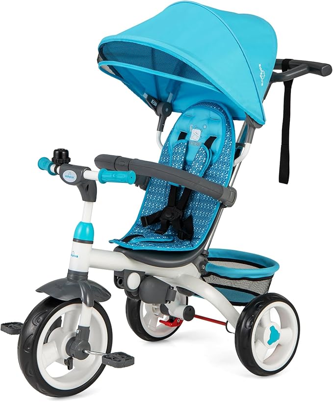 Tricycle for Toddlers, 6 in 1 Trike w/Parent Handle