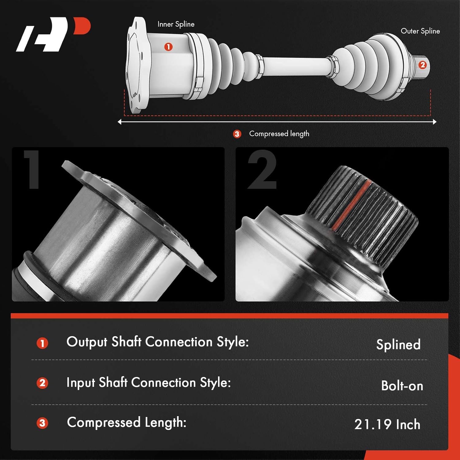 CV Axle Shaft Assembly Compatible with Cadillac, Chevy & GMC Models - Silverado 1500, Suburban, Tahoe, Avalanche, K1500, Sierra 1500, Yukon, Escalade - 1999-2006 - Front Left or Right