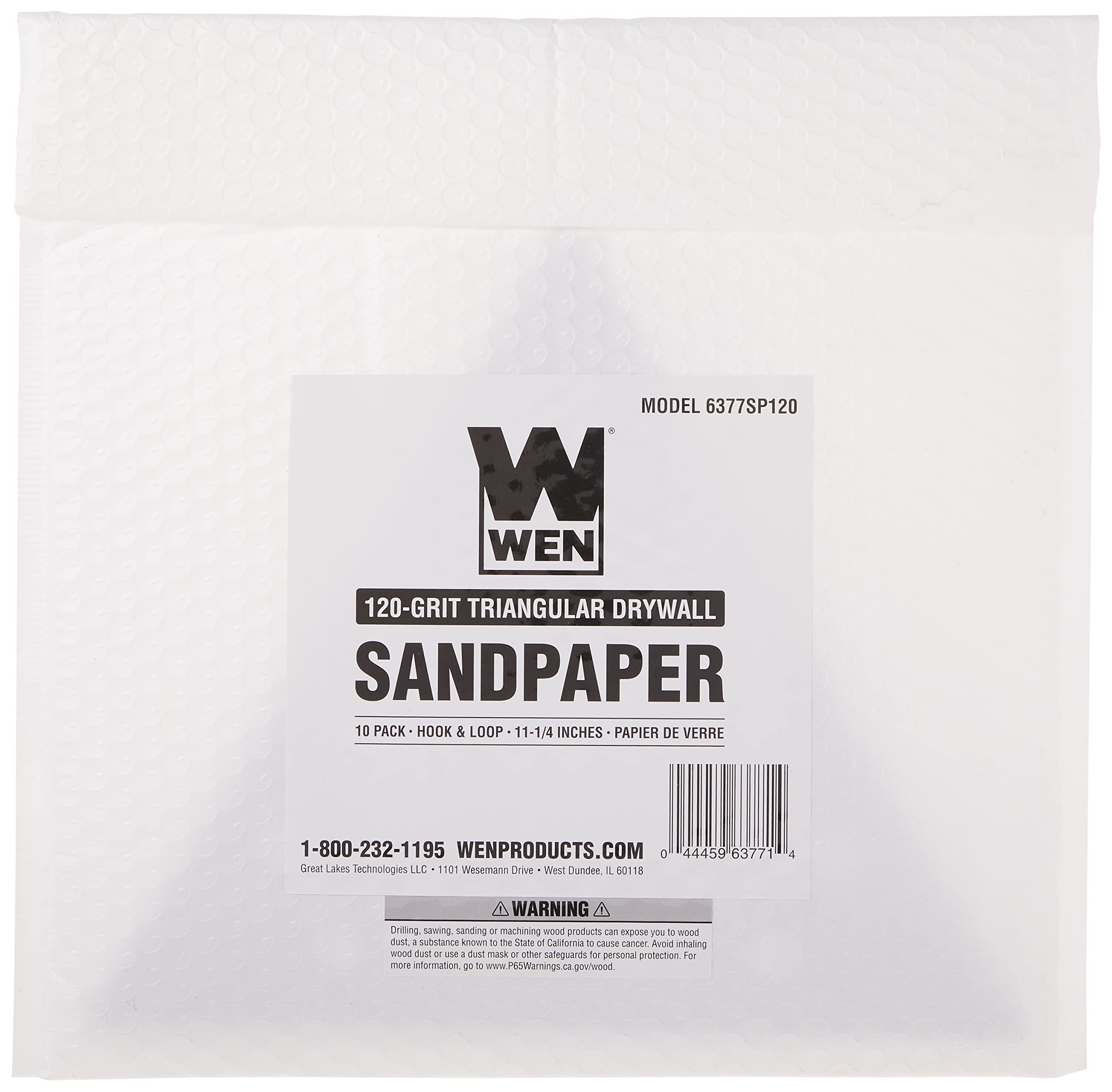 Drywall Sander Hook and Loop Triangle Sandpaper (10-Pack)