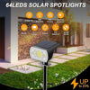 4 Pack Solar Spotlight Outdoor, lumens Solar Outdoor Lights Waterproof, olar Lights Outdoor Waterproof Landscape Spot Lights Wall Garden Lights for Yard Outdoor Solar Lights