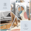 Boho Art 9'x12' Area Rug, Machine Washable Rugs, Minimalist Abstract Throw Mat, Non-Slip Mid Century Modern Aesthetic Carpet