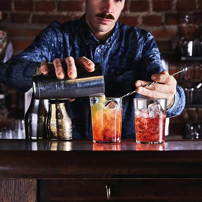 Bodega Collection Glassware – Drinking Glasses For Water, Beverages & Cocktails - Clear Tempered Glass Tumblers, Transparent