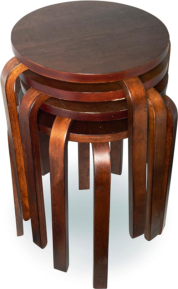 Skelly Wenge Wood Stacking Stools – Salvage & Co Indy